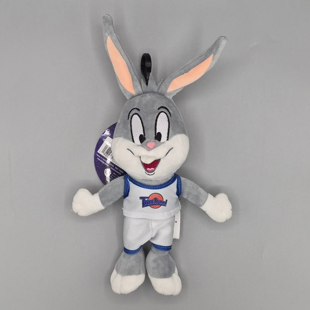 Space Jam 30th Anniversary Bugs Bunny Tune Squad Plush Clip On Accessory New NWT